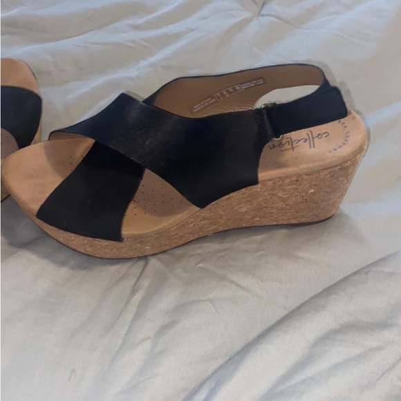 Women’s size 9.5 Clark Wedge Sandals - Picture 2 of 2